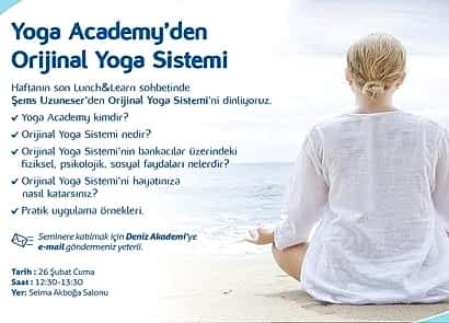 DENİZBANK - ORİJİNAL YOGA SİSTEMİ SUNUMU